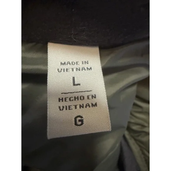 LEVIS - Men's Stand Collar Logo Puffer Jacket - Olive‎ Black - Size Large